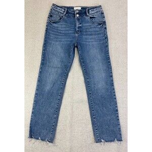 Kancan Essentials Jeans Women's 13 / 30 Juniors Straight Leg Stretch Blue Denim